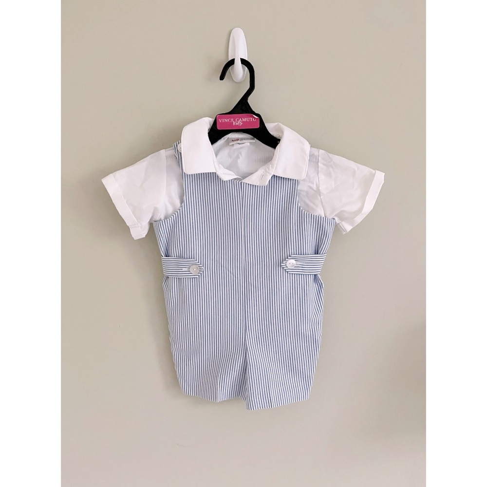 Imp Originals vintage baby boy two piece shirt/romper 18 months